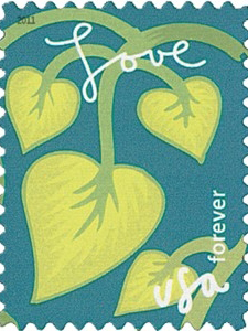 United State Postage Stamp -  Garden of Love 2011 Issue